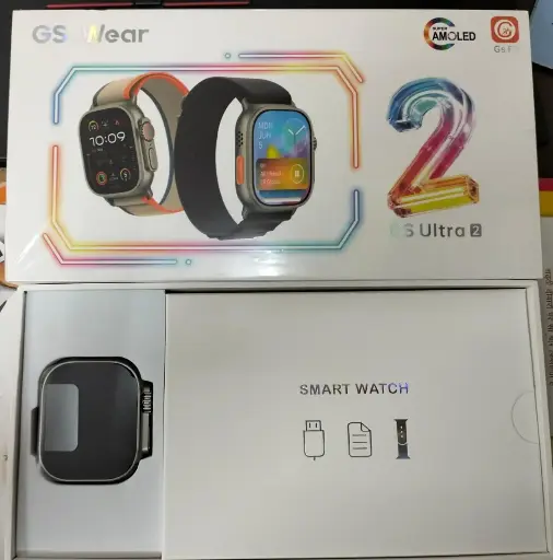 GS ULTRA 2 SMART WATCH AMOLED DISPLAY ,CALLING FULL LENGHT DISPLAY,MUSIC BLUETOOTH CONNECT